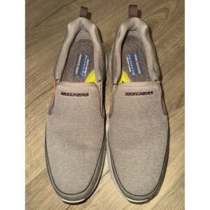 Men's Skechers  Slade – Lucan Sneaker 210808  Khaki Mesh Fabric Size 12